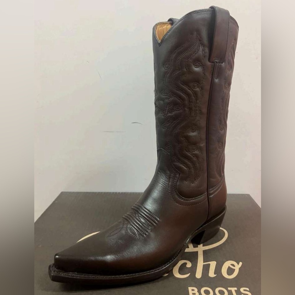 RANCHO Sniptoe Cowboy boot dark brown M205